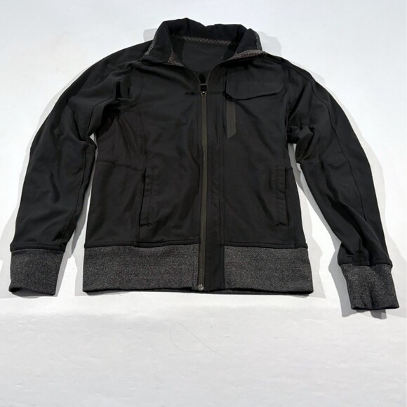 Lululemon Luon Mens Vent Tech Zip Jacket Active Magnetic Pocket Black Sz S - Picture 1 of 11